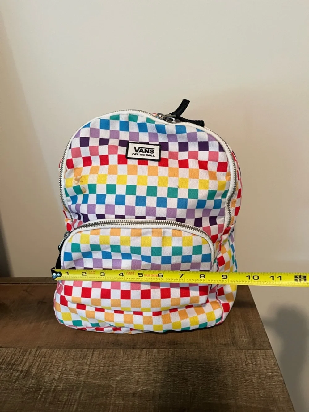VANS‎ OFF The WALL Womens Mini Backpack Rainbow Multicolor Checkered Canvas